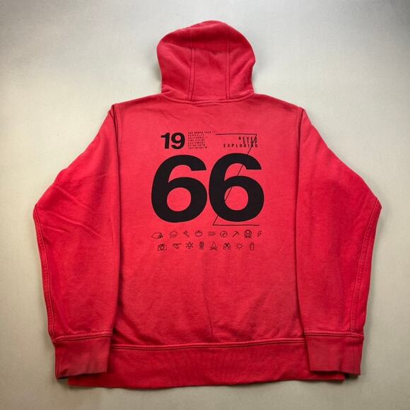 The North Face Hoodie Sweatshirt Adult Medium Red Never Stop Exploring Hiking - Picture 4 of 12